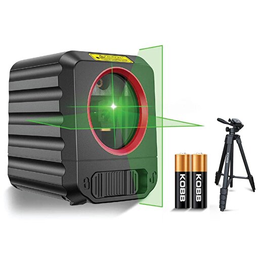 KOBB KBL90GTP 30 Metre Profesyonel Yatay ve Dikey Otomatik Hizalamalı Yeşil Çapraz Çizgi Lazer Distomat + Tripod. ürün görseli