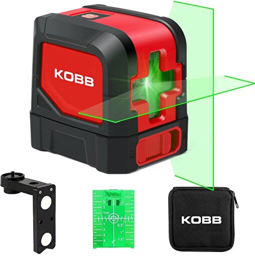 KOBB KBL91G 30 Metre Profesyonel Yatay ve Dikey Otomatik Hizalamalı Yeşil Çapraz Çizgi Lazer Distomat. ürün görseli