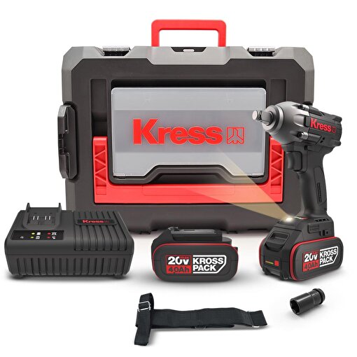 Kress KUB30.2 20Volt/4.0Ah. Li-ion Çift Akülü 300Nm Kömürsüz Profesyonel Şarjlı Somun Sıkma. ürün görseli