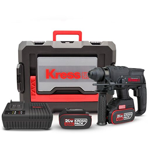 Kress KUC60.2 20Volt 4.0Ah. 2.0J Li-ion Çift Akülü Kömürsüz Profesyonel SDS-Plus Pnömatik Kırıcı/Delici. ürün görseli