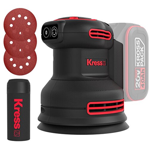 Kress KUD20.9 20Volt 125mm Kömürsüz Profesyonel Devir Ayarlı Eksantrik Zımpara (Akü Dahil Değildir). ürün görseli