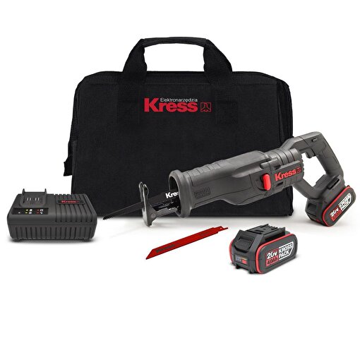 Kress KUE01 20Volt/4.0Ah Li-ion Çift Akülü Kömürsüz Profesyonel Tilki Kuyruğu Testere. ürün görseli