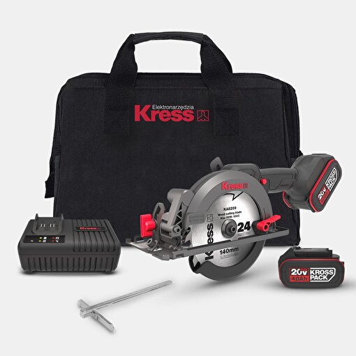 Kress KUE11 20Volt 4.0Ah. Li-ion 140MM Çift Akülü Kömürsüz Profesyonel Çok Amaçlı Daire Testere. ürün görseli