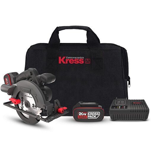 Kress KUE12.1 20Volt 4.0Ah. Li-ion 165MM Çift Akülü Kömürsüz Profesyonel Daire Testere. ürün görseli