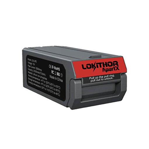 Lokithor LIFE 12.8Volt LiFePo4 2500A Takviye Gücü APARTX ile Uyumlu Yedek Akü. ürün görseli