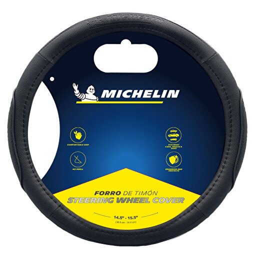 Michelin MC1003N Premium Suni Deri Direksiyon Kılıfı SİYAH. ürün görseli