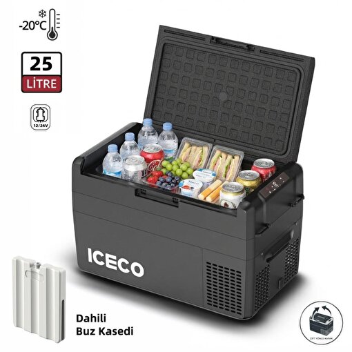 ICECO MCD25B 12/24Volt 25 Litre Kompresörlü Oto Buzdolabı/Dondurucu + Buz Kaseti. ürün görseli