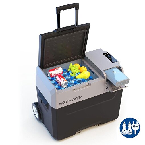 Acopower PX40 12/24/220Volt 40Litre Kompresörlü Tekerlekli Outdoor Oto Buzdolabı (Akü Dahil Değildir). ürün görseli