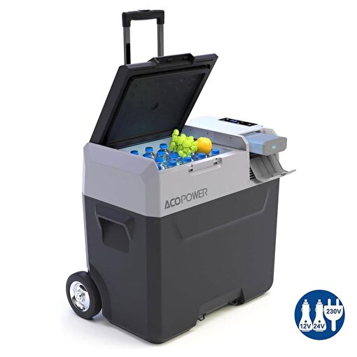 Acopower PX50 12/24/220Volt 50Litre Kompresörlü Tekerlekli Outdoor Oto Buzdolabı (Akü Dahil Değildir). ürün görseli