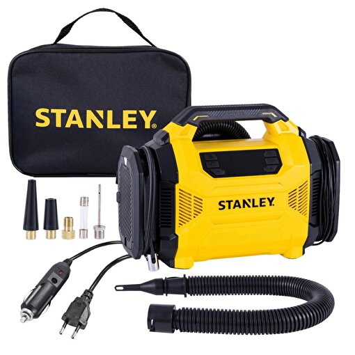 STANLEY SXIF3501 12Volt/220Volt 150 PSI Dijital Basınç Göstergeli Lastik & Yatak Şişirme Pompası + Led Lamba . ürün görseli