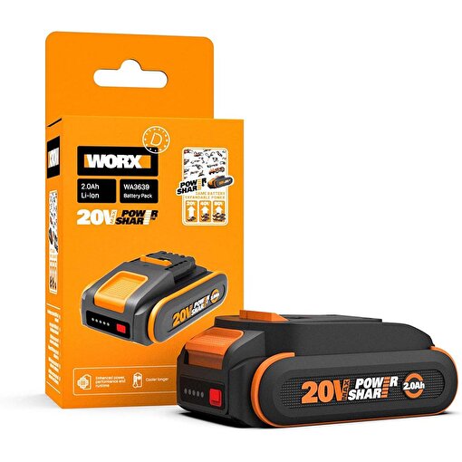 WORX WA3639 20Volt 2.0Ah. Li-ion PowerShare Yedek Akü. ürün görseli