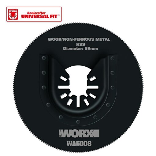 WORX WA5008 Çok Amaçlı Raspalama Makinası İçin 80mm 360˚ Metal, Ahşap, Fiberglas, PVC Universal Kesme Bıçağı. ürün görseli
