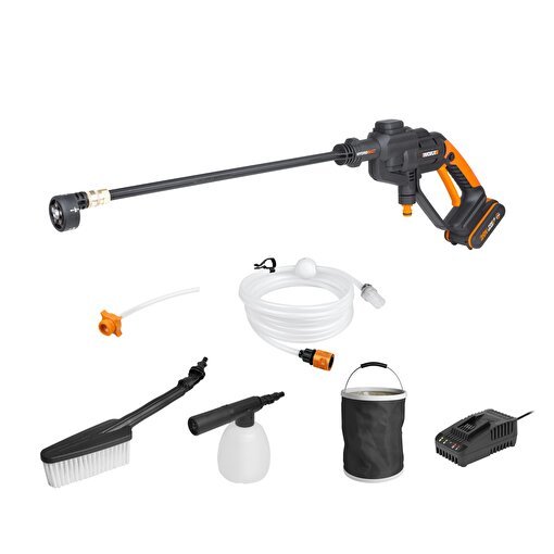 WORX WG620E.2 20Volt 2.0Ah. Li-ion 24 Bar Basınçlı Yıkama Tabancası + 4 Parça Yıkama Seti . ürün görseli