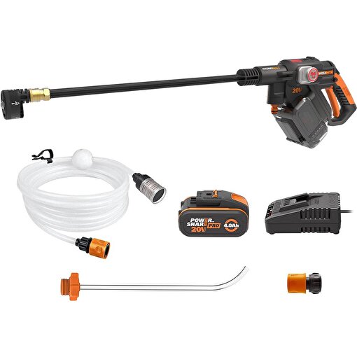 WORX WG633E 20Volt 4.0Ah. Li-ion 56Bar Kömürsüz Basınçlı Yıkama Tabancası + 2 Parça Yıkama Seti . ürün görseli
