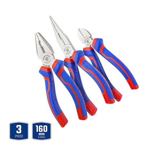 WORKPRO WP201008 160MM Profesyonel 3’lü Pense Seti . ürün görseli