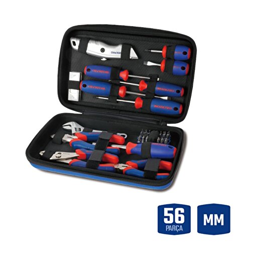 WORKPRO WP209008 56 Parça Profesyonel Tamir/Bakım Alet Seti   . ürün görseli