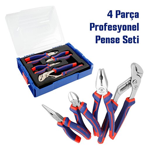 WORKPRO WP209133 4 Parça Profesyonel Pense Seti. ürün görseli