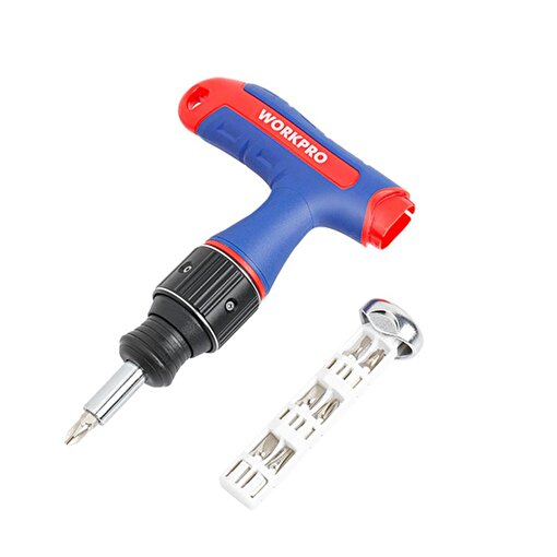 WORKPRO WP221072 7-IN-1 Profesyonel CR-V T- Saplı Cırcırlı Manyetik Tornavida Seti . ürün görseli