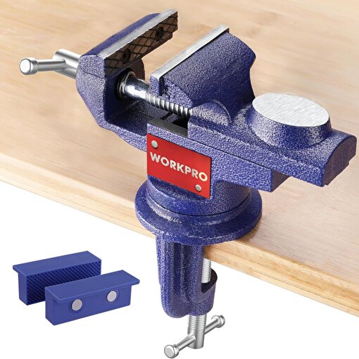 WORKPRO WP233010 65mm 360° Döner Tabanlı Örslü Profesyonel Mini Tezgâh Mengene. ürün görseli