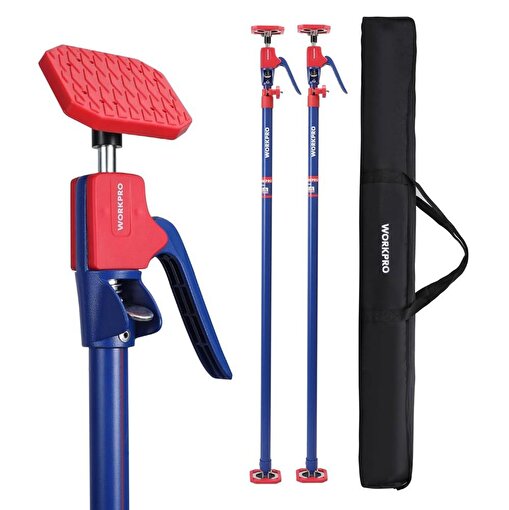 WORKPRO WP289034 137-290cm 70Kg Teleskobik Mandallı Ayarlanabilir 2’Li Çelik Destek Direği + Taşıma Çantası. ürün görseli