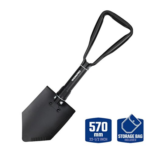 WORKPRO WP335006 570MM Katlanabilir Çok Amaçlı Profesyonel Kamp Küreği. ürün görseli