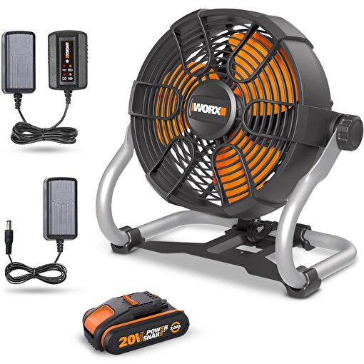 WORX WX095 20Volt 2.0Ah. Li-ion 242mm Profesyonel Hibrit Şantiye Fanı/Vantilatör. ürün görseli