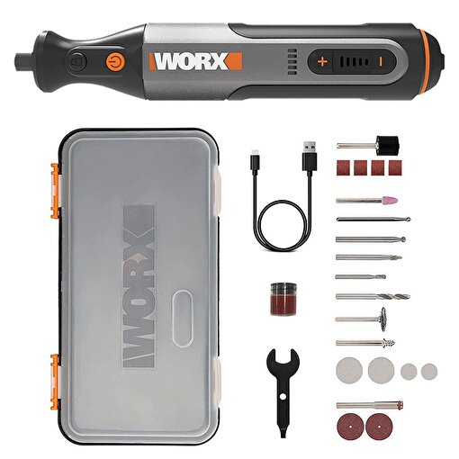 WORX WX106 8Volt Kalem Tipi Devir Ayarlı Profesyonel Gravür Makinesi + 21 Parça Aksesuar. ürün görseli