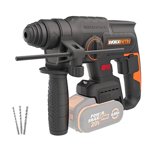 WORX WX381.9 20Volt 2J Profesyonel SDS-Plus Pnömatik Kırıcı/Delici + 3 Parça Delme Ucu (Akü Dahil Değildir). ürün görseli