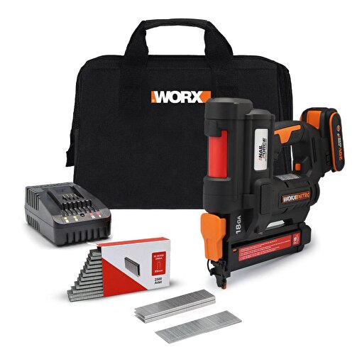 WORX WX844 20Volt/2.0Ah Li-ion 16-40mm Profesyonel Şarjlı Zımba Makinesi + 2700 Adet Yedek Zımba . ürün görseli