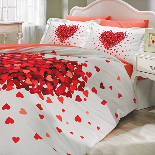 Picture of Hobby Juana Red - Poplin Double Duvet Cover Set