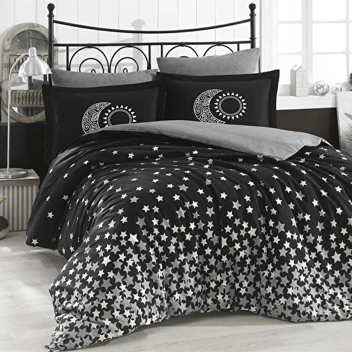 Picture of Hobby Star's Black - Poplin Double Duvet Cover Set