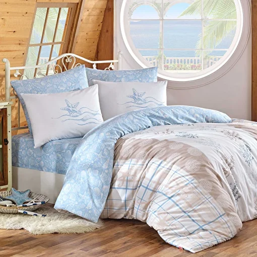 Picture of Hobby Fulvia Blue - Ranforce Double Duvet Cover Set
