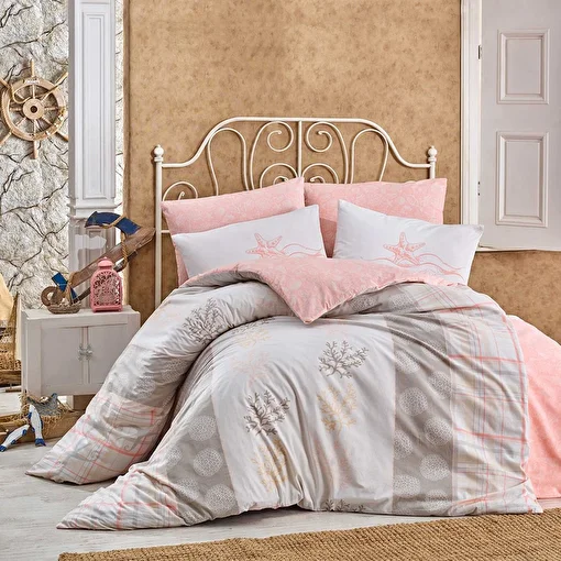 Picture of Hobby Fulvia Salmon - Ranforce Double Duvet Cover Set