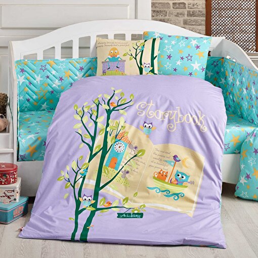 Hobby Dream Clock Lila Bebek Nevresim Takımı. ürün görseli