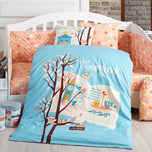 Hobby Dream Clock Mavi Bebek Nevresim Takımı. ürün görseli
