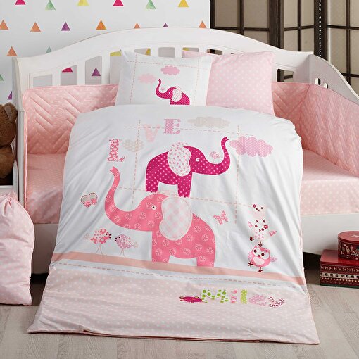 Hobby Pretty Pembe Bebek Nevresim Takımı. ürün görseli
