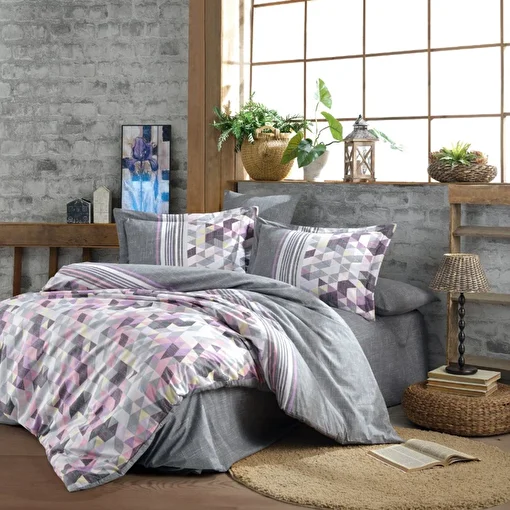 Picture of Hobby Arella Lila - Poplin Double Duvet Cover Set