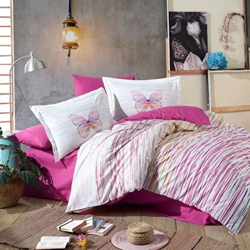 Picture of Hobby Eldora Fuchsia - Poplin Single Duvet Cover Set
