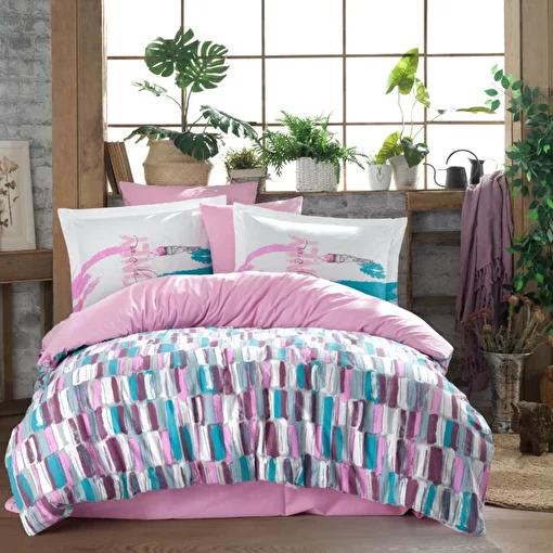Picture of Hobby Mikado Pink - Poplin Single Duvet Cover Set