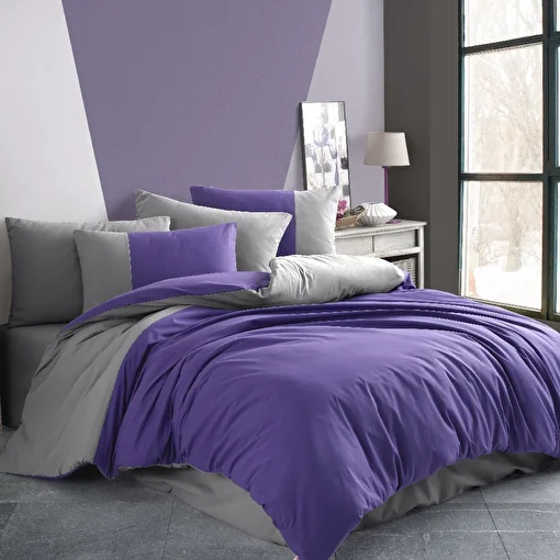 Picture of Hobby Diamond Purple - Poplin Double Duvet Cover Set