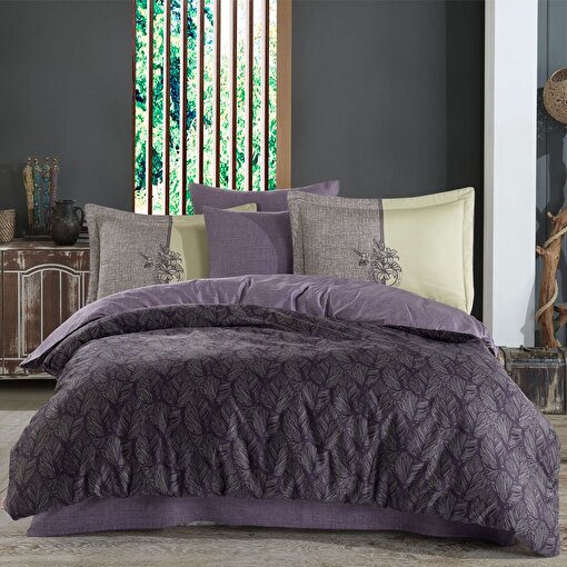 Picture of Hobby Lotus Purple - Double Satin Duvet Cover Set