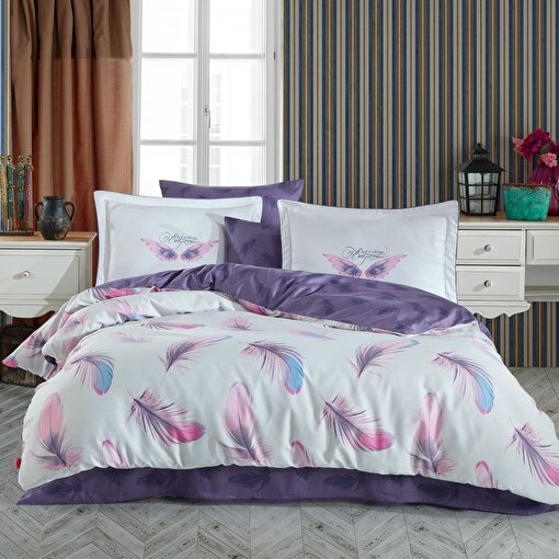 Picture of Hobby Paradise Purple - Double Satin Duvet Cover Set