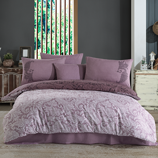 Picture of Hobby Leona Pudra - Ranforce Double Duvet Cover Set