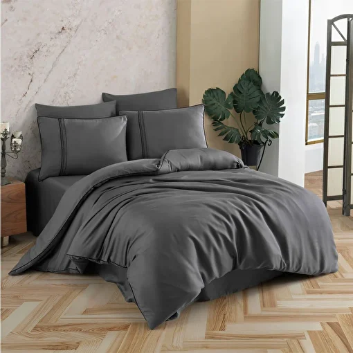 Picture of Hobby Modal Silk Anthracite Double Duvet Cover Set