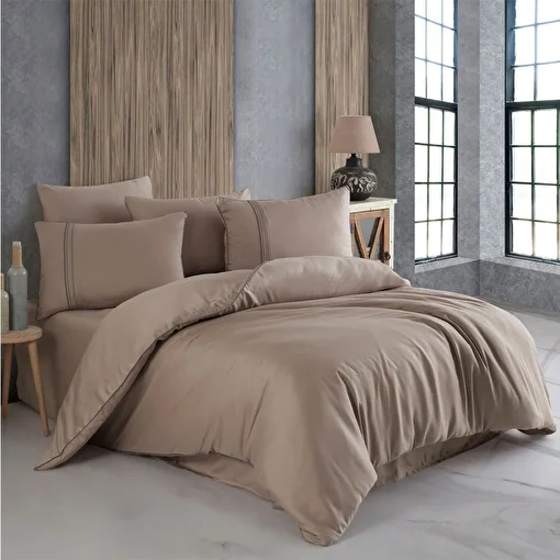 Picture of Hobby Modal Silk Milk Coffee Double Duvet Cover Set