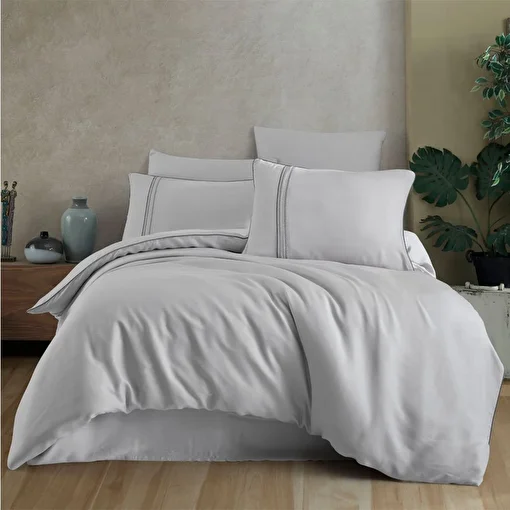 Picture of Hobby Modal Silk Light Gray Double Duvet Cover Set