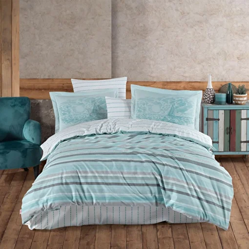 Picture of Hobby Talisa Aqua - Poplin Double Duvet Cover Set