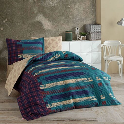 Picture of Hobby Vivaldi Green Single Quilted Duvet Cover Set