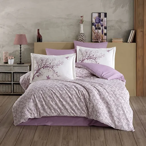 Picture of Hobby Arianna Plum - Poplin Double Duvet Cover Set