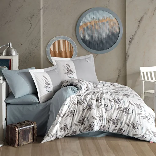 Picture of Hobby Estate Stone - Poplin Double Duvet Cover Set